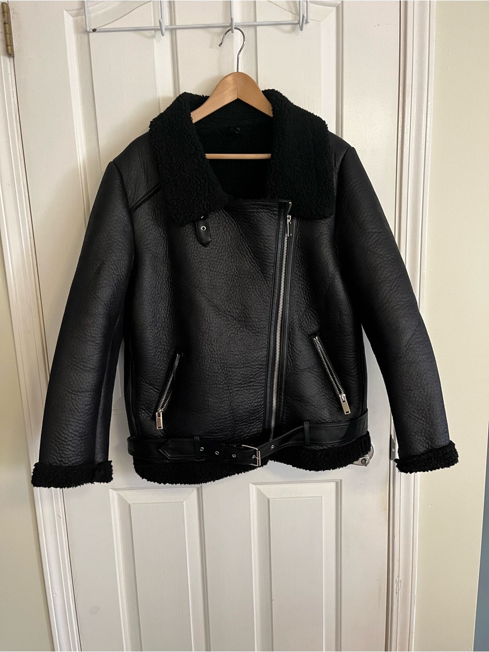 Zara double faced biker jacket